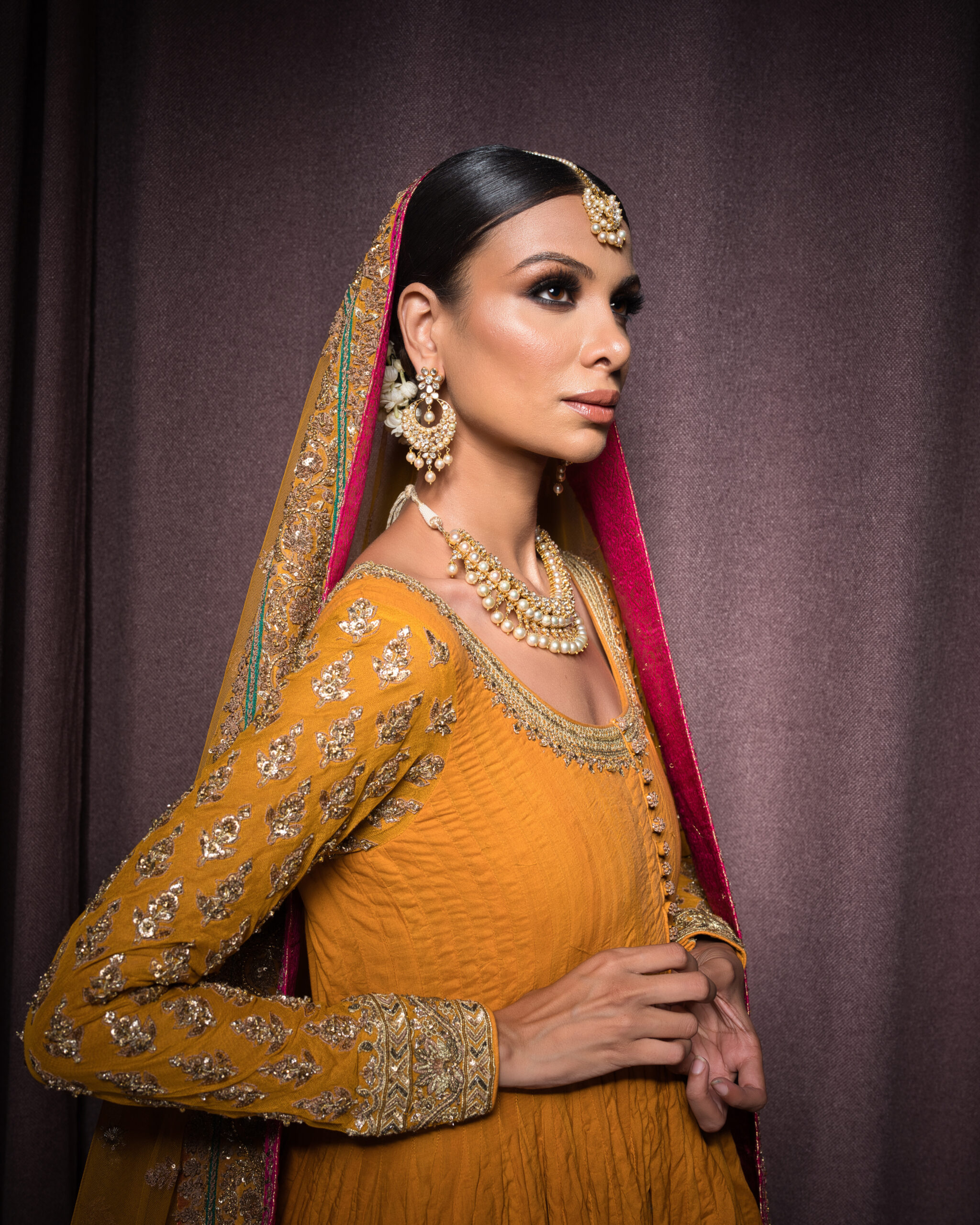 Diverse bridal makeup portfolio featuring looks for various skin tones and cultural backgrounds.